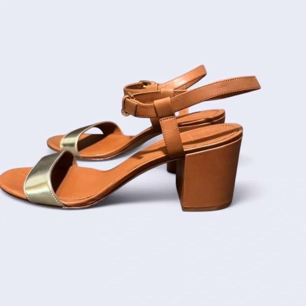 Tory Burch Laurel Leather Block Heel Sandals
